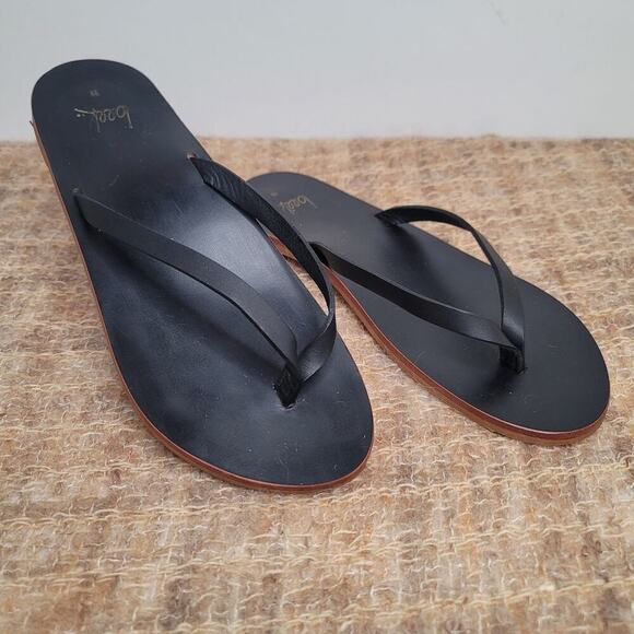 Beek Seabird Leather Thong Sandal In Black color size 11 - Picture 1 of 12